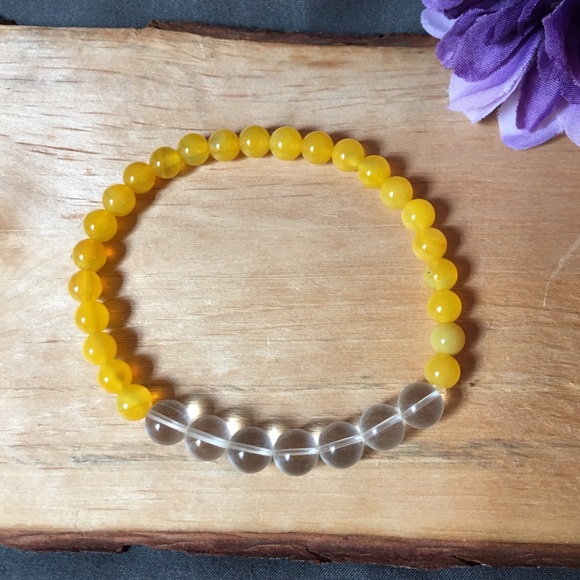 Jewelry - 24/7 yellow agate and quartz bracelet